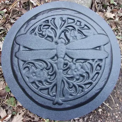 Dragonfly Stepping Stone Mold Concrete Cement Plaster Plastic Mould 10 X1  Thick • $23