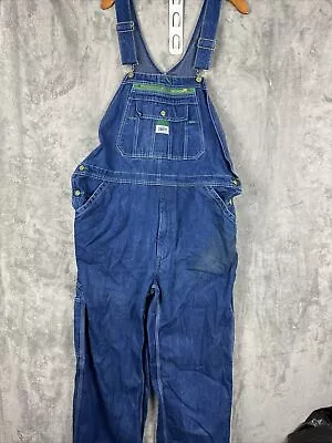 Liberty Bib Overalls Mens 40X30 Blue Denim Carpenter Painter Farm Outdoors • $15.99