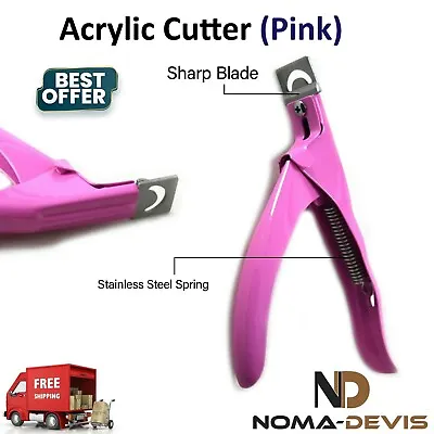 Pink Acrylic Tip Cutter Artificial Saloon Nails Art Craft Clipper New BEADEN® • $5.54