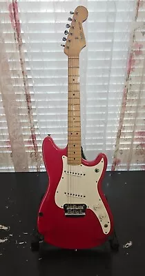 1993 MIM Fender Duo-Sonic Fiesta Red W/ Road Runner Hard Shell Case • $525