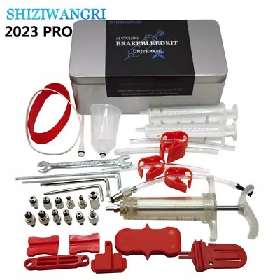 Mountain Hydraulic Disc Brake Mineral Oil Bleed Kit MTB Bike Brake For Shimano • $17.49