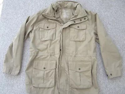 L.L. Bean Mens Large L Beige Khaki Outdoor Field Safari Jacket Pockets • $49.99