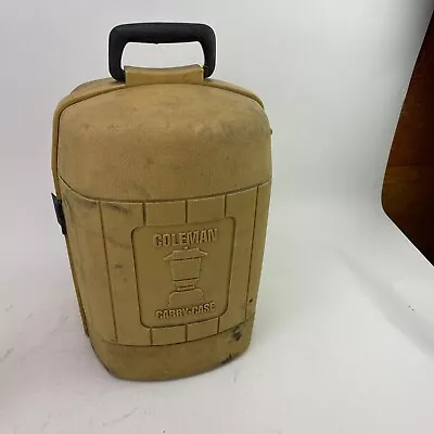 Vintage Coleman Yellow Carry Case And Funnel For Coleman Lanterns • $39.95