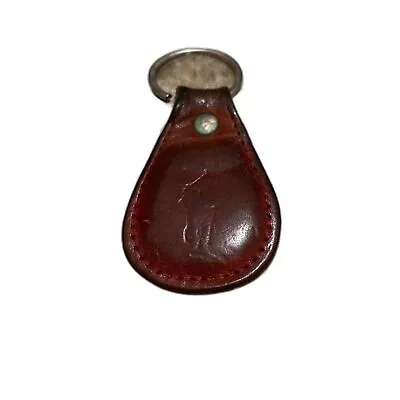 Polo Ralph Lauren Key Chain Key Ring Key Fob  SIGNATURE LEATHER PONY Vintage • $18