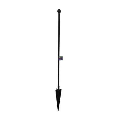 Garden Fence Post Stake Black Metal Round Finial Top 53.3 In. H X 3 In. X 3 In. • $16.78