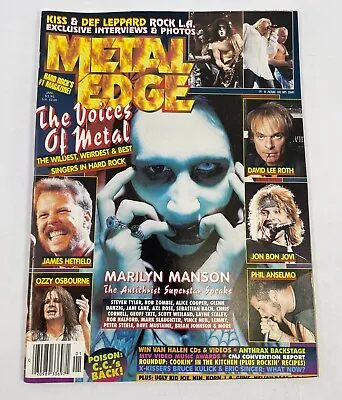 Metal Edge Rock Magazine January 1997 Kiss Pantera Type O Van Halen MTV Awards • $14.99