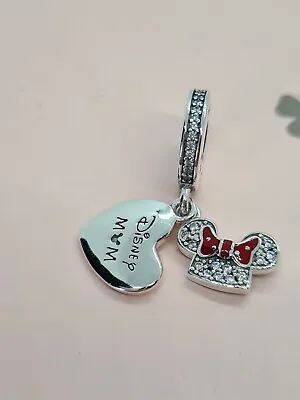 Authentic Pandora Disney Mom Parks Exclusive Dangle Mom Minnie Mouse Charm • $26.99