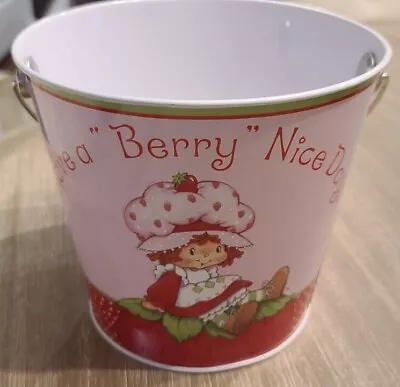 New 2002 Vintage Strawberry Shortcake Tin Pail Bucket With Handle • $16