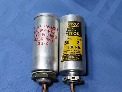 1930's Mallory & Aerovox 8uf 450V Electrolytic Capacitors  Duds • $19.99