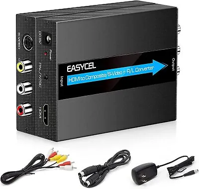 EASYCEL HDMI To S-video RCA Converter With S-video And RCA Cables HDMI Svide... • £42.89