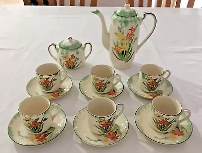 Vintage Japanese Hand Painted 14 Piece Coffee Tea Set Demitasse Cups • $149.95
