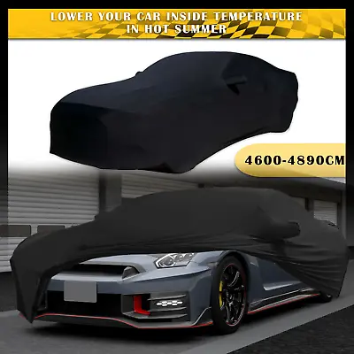 Black Indoor Car Cover Stain Stretch Dustproof For NISSAN GT-R • $96.79