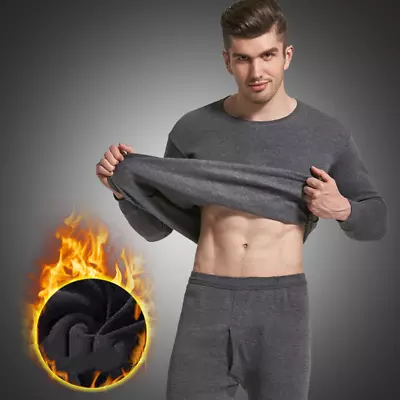 Mens Thermal Long Johns Full Set Top Bottom Baselayer Underwear Full Sleeve • £7.99