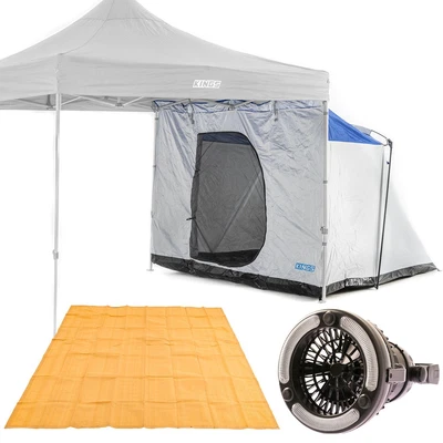 $162.92 • Buy Adventure Kings Gazebo Hub + Mesh Flooring 3m X 3m + 2in1 LED Light Fan Portable