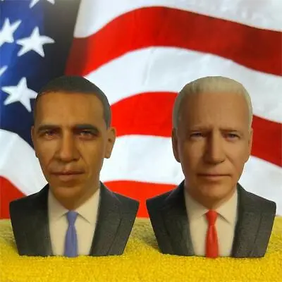 3D Printed Color Joe Biden & Barack Obama Bust Statues Presidential 3 Inch • $79.95