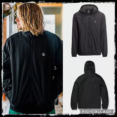 Volcom Ermont Jacket Men's Medium FullZip Water Resistant Breathable Windbreaker • $22