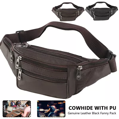 Men Fanny Pack Leather Waist Pouch Crossbody Shoulder Sport Bag Adjustable. • $11.99