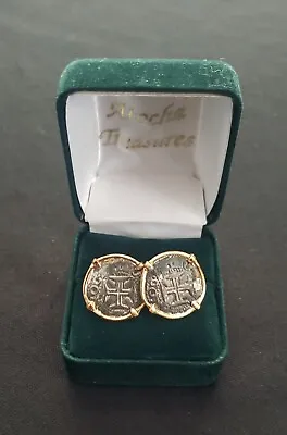 Atocha Silver & Gold  Coin Cuff Links Mel Fisher Museum Replica  RARE  • $395