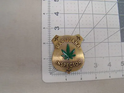 $14.99 • Buy Vintage Style Marijuana Inspector Badge Cannabis Inspector Badge Weed Inspector
