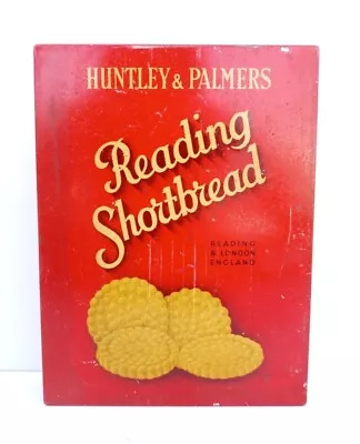 Vintage Old Rare Huntley & Palmers Reading Shortbread Ad Litho Tin Box England • $504.50