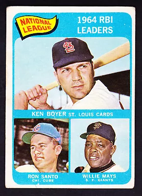 1965 Topps #6 Ken Boyer/willie Mays/ron Santo • $0.99