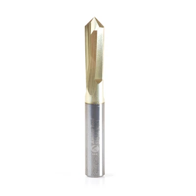 $44.70 • Buy Amana 45612 V Groove 90 Deg X 1/4 D X 3/4 CH X 1/4  Shank ZrN Coated Router Bit