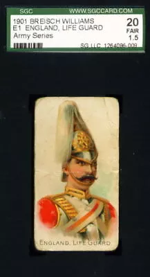 1901 E1 Breisch-Williams Co  Army Series   ENGLAND LIFE GUARD --- SGC 20 • $33.50