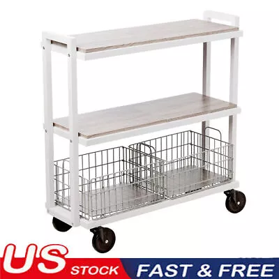 Modular Mobile Storage Cart System With Interchangeable Shelves Baskets 3-Tier • $104.01