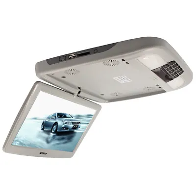 12” Flip Down TFT LCD Car Monitor DVD Player Car Roof Mount MP5 Player Gray • £165.99