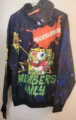 Members Only Hoodie Sweatshirt Pullover Nickelodeon 90s Rewind Characters Galaxy • $19.99