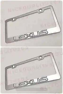 2X 3D Lexus F Sport Stainless Steel Chrome Finished License Plate Frame • $21.95