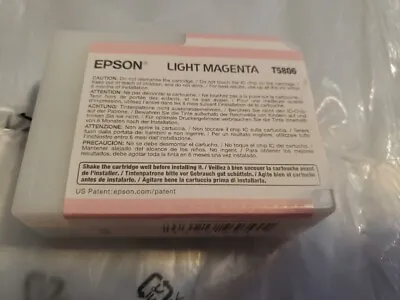 06-2018 Genuine Epson Pro 3800 Only Light Magenta Ink T5806 T580600 - Open Pkg • $17.99
