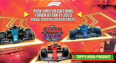 £0.99 • Buy PICK CHOOSE LIMITED EDITION Topps 2023 F1 Formula One Turbo Attax Trading Cards