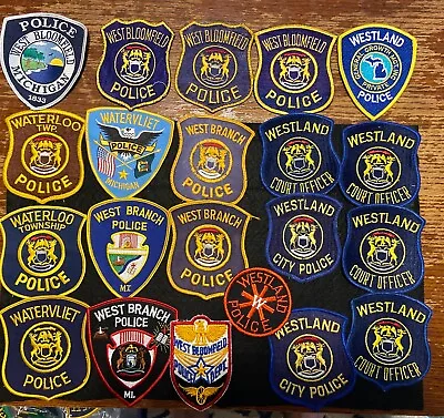 Vintage Obsolete State Of Michigan Police Patches Mixed  Lot Of 21 Item 253 • $13.11