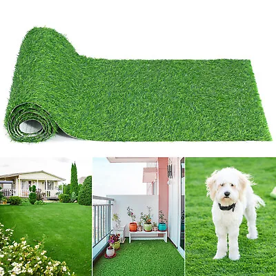 £8.15 • Buy 2M Artificial Grass Mat Fake Lawn Synthetic Landscape Pet Dog Turf Garden Yard