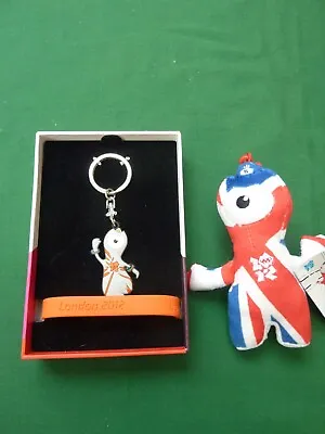 London 2012 Jelly Wristband Wenlock Keyring And Union Jack Wenlock Toy Keyring • £6