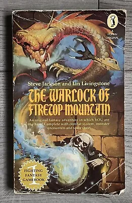 The Warlock Of Firestop Mountain Fighting Fantasy Gamebook Number 1 By Steve Jac • £24.95
