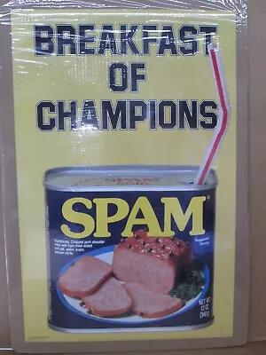 Breakfast Of Champions SPAM Vintage Poster Food Kitchen 1987 Culinary 19803 • $45