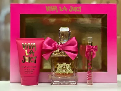 * VIVA LA JUICY * Juicy Couture 3.4 Edp + 4.2 Lotion + .33 Oz Women Perfume NEW • $57.50