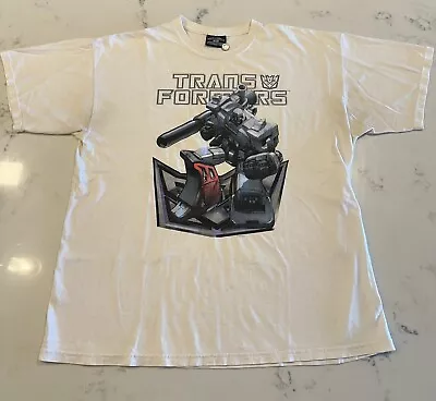 Vintage 2007 Transformers Movie Promo T-Shirt Size XL White • $25