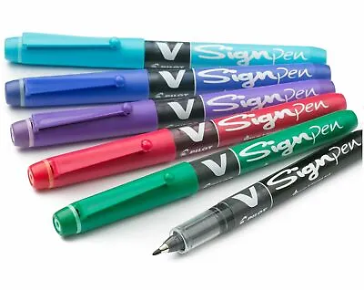 £3.15 • Buy Pilot V Sign Pen - Liquid Ink Fibre Tip 2.0mm Marker - Available In 6 Colours