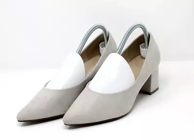 £9 • Buy Missguided Ladies Fabric Block Heel Grey Court Shoes  UK 5 EUR 38