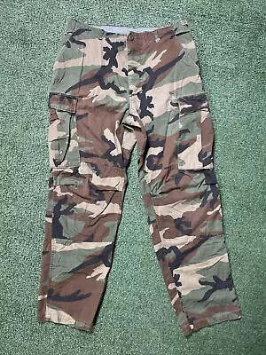 VTG Mens US Military Surplus Pants Trousers Woodland Camouflage Medium Regular • $24.97