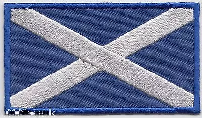 Scotland Saltire Rectangular Flag Embroidered Patch - LAST FEW • £5.50