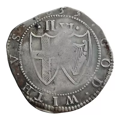 1653 Commonwealth Of England Half Crown Post Civil War Oliver Cromwell Ruled 9L • £867.78