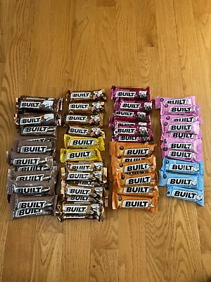 55 Built Bars Variety Pack Lot Protein Candy Cane Brownie Caramel Peanut Butter • $95