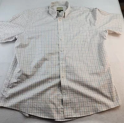 Cabelas Outfitter Series Mens 2XLT Tattersall Check Short Sleeve Button Shirt • $17.09