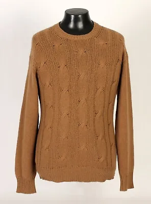 $9000 LORO PIANA 100% Vicuna Vicuña Cable Knit Crewneck Sweater - L • $5925