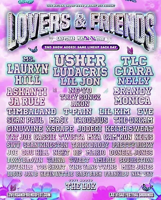 1 X Lovers And Friends Ticket • $335