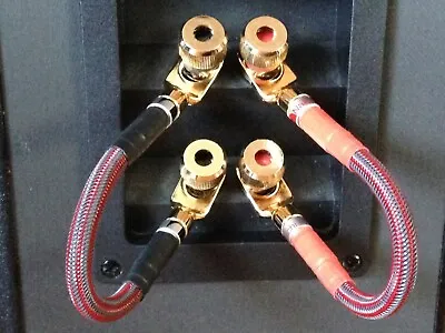 Pair Mogami Audiophile Bi Wire Speaker Jumper Cables Spade To Spade • $19.94